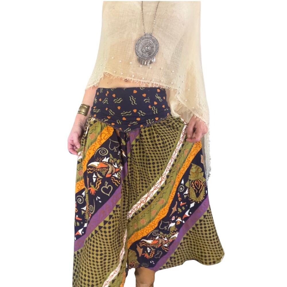 True Vintage 90s Boho Whimsy Midi Skirt - Picture 6 of 12